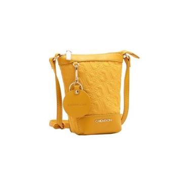 Imagem de Bolsa Feminina Transversal P Chenson CG84780 Heart Cool Cor: Amarelo, 