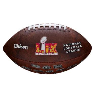 Imagem de Bola de Futebol Americano Wilson Nfl Superbowl Lix Throwback, Marrom