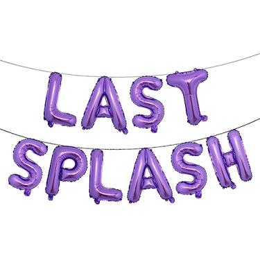 Imagem de Last Splash Bachelorette Party Decorations, Last Splash Balloon Banner Balloon for Summer Pool Bachelorette Bridal Shower Hen Party Supplies (SPLASH Purple)