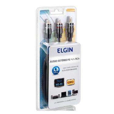 Imagem de Cabo P2 Elgin P2-Macho - 2 Rca-Macho 1,5M: Som E Imagem - A.R Variedad