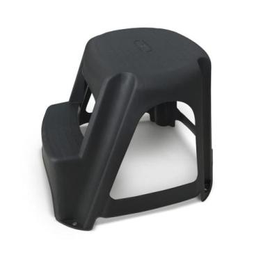 Imagem de Banco Banqueta Escada Step Multiuso Plástico 2 Degraus Preto - Arqplas