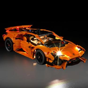 Imagem de Mililier LED Light Kit for Lego 42196 Lamborghini Huracán Tecnica Orange Set,Compatible with Lego 42196 Building Blocks Model(Not Include Blocks Set)