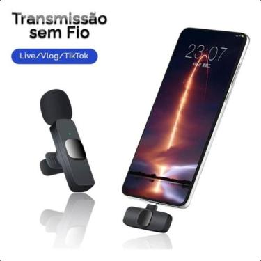 Imagem de Microfone de Lapela áudio limpo qualidade de som entrevista Vídeo Vlog