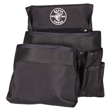 Imagem de Klein Tools Bolsa de ferramentas da série PowerLine 5701 feita de nylon 1000 Denier Cordura de camada dupla, 8 bolsos, preta