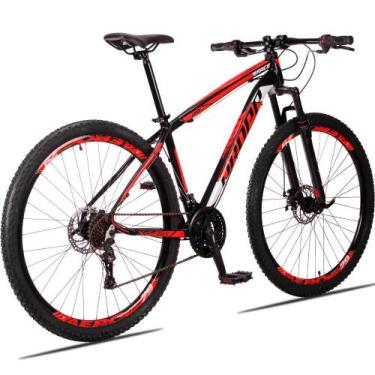 Imagem de Bicicleta 29 Dropp Race 21V Freio Disco Quadro Alumínio, Preto, Vermel