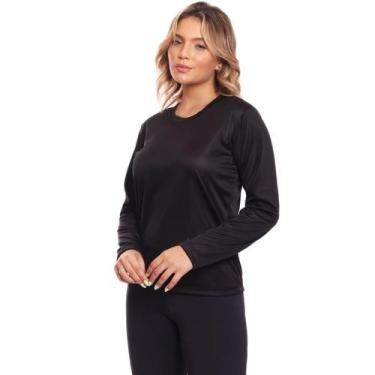 Imagem de Camiseta Feminina Proteção Solar Manga Longa Adulto Dry Fit - Brás e C