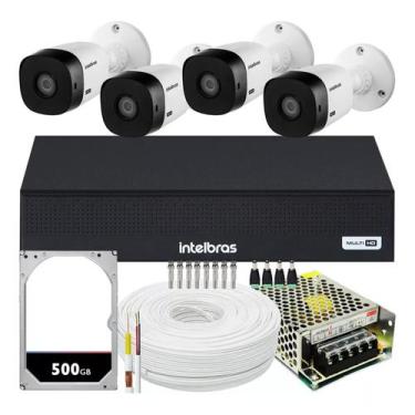 Imagem de Kit 4 Câmeras Intelbras Vhl 1220b Full Hd Dvr De 8ch 1008-c