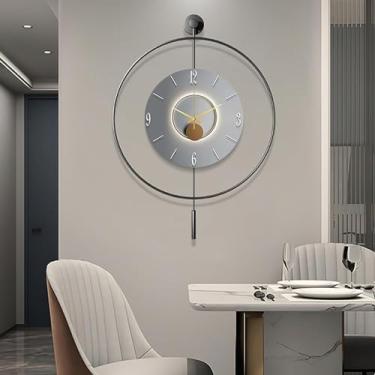 Imagem de Relógios de parede operados por bateria, relógio de parede grande decorativo silencioso sem tique-taque, fácil de ler, relógios de decoração de parede modernos para cozinha, sala de estar, banheiro,