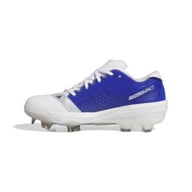 Imagem de adidas Tênis de beisebol masculino Adizero Impact, Branco/preto/azul royal, 42