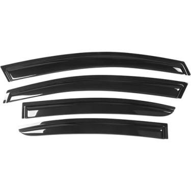 Imagem de Viseiras de janela com fita adesiva serve apenas para Subaru Impreza 2012-2016 4 portas Sedan e WRX STI 2015-2021, defletores de vento de janela automática lateral, ventshade, protetores de chuva para