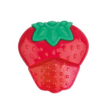 Imagem de Mordedor Infantil Bebê Frutas com Gel Refrescante Nuby NB93128, Vermel