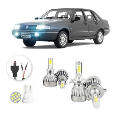 Imagem de Lampadas Led Volkswagen Santana 1991 A 1996 H4 H3 20000lm - V10, Branc