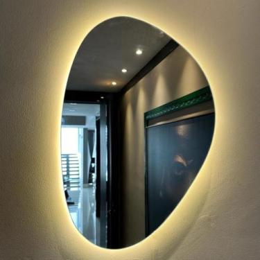Imagem de Espelho Banheiro 51cm LED Vertical Quarto Decorativo Parede - V.A Deco