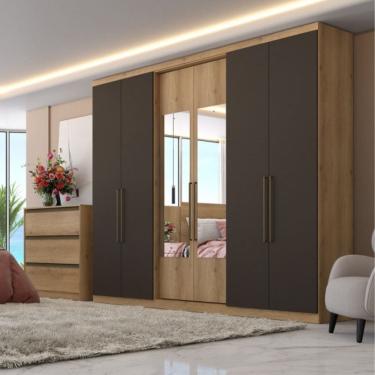 Imagem de Guarda Roupa Casal com Espelho 6 Portas Passione Glass THB