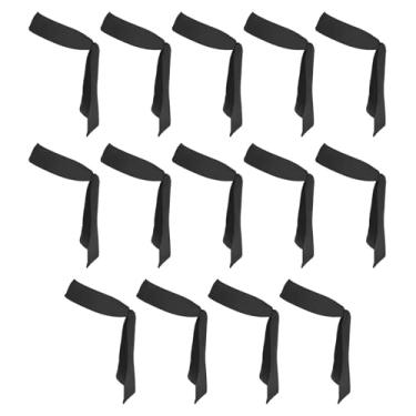 Imagem de PATIKIL Tiaras de cabeça, 14 peças, faixa de cabeça de karatê Ninja ajustável, esportiva, com absorção de suor, para treino para homens e mulheres, corrida, tênis, ioga, preta