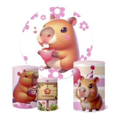 Imagem de Trio Capas Cilindro  Painel Redondo 1,50m Capivara - Fadrix, K1CAA0022