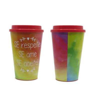 Imagem de Copo Animado Estilo americano - Copo Bucks Café com tampa e bocal 650ml - Modelo: Arco- Íris LGBTQIAPN+