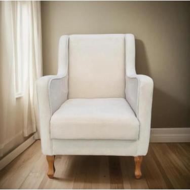 Imagem de Poltrona Confortável Para Amamentação Linho Bege - Dritex