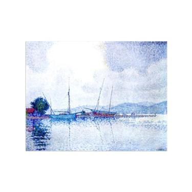 Imagem de Paul Signac Famosas Pinturas-Impressas em Tela-Depois da tempestade-Moderno Pôster Decoração Sala de Estar e Quarto 60x80cm24x31in Sem Moldura