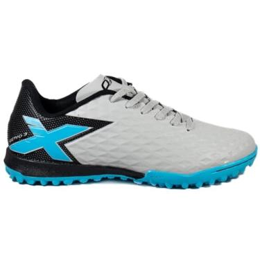 Imagem de Chuteira Society Oxn Genio 3 Masculina Feminina Gramado Sintético Com Trava Leve Macia Confortável Durável Resistente Impermeável Adulto Juvenil Infantil Solado Reforçado Original Futebol Jogo - Profissional (Gelo, BR, Adulto, Numérico, 40)