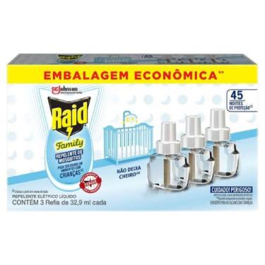 Imagem de Inseticida Raid Elétrico Family 45 Noites 3 Refil 32,9ml