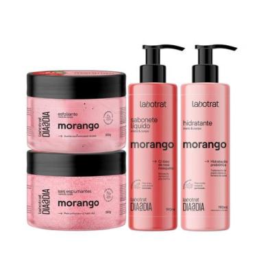 Imagem de Labotrat Morango Esfoliante 300ml + Sabonete + Hidratante + Sais