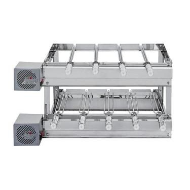 Imagem de Churrasqueira Grill DUPLA Rotativa Inox - 9 Espetos Giratórios - ARTIN