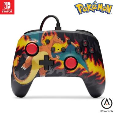 Imagem de PowerA Enhanced Wired Controller for Nintendo Switch - Charizard Firestorm, Gamepad, game controller, wired controller, officially licensed