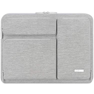 Imagem de Lacdo 360° de proteção Capa de laptop para 15,6" Acer Aspire 5/Lenovo Ideapad V145/Asus Vivobook 15/Hp Elitebook 850/Dell Inspiron 15/15,6 Samsung Chromebook Saco para notebook resistente à água,cinza