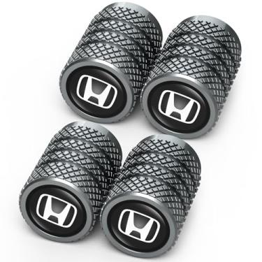 Imagem de Tampas de válvula de pneu, tampas de haste de válvula para Honda Accord Civic Fit CRV Pilot EX CR-V EX-L Touring Pilot, tampas de pneu de carro de liga para acessórios de carro à prova de vazamento