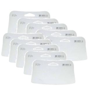 Imagem de Kit 10 Aplicador Espátula Celuloide Silicone Massa Tigre