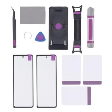Imagem de 2 peças de substituição de lente de vidro de tela com ferramentas de reparo OCA tela de vidro frontal externa para telefone Galaxy Z Fold 3 5G F926