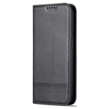 Imagem de FWYANZH Capa carteira para Xiaomi 17 Pro Max/17 Pro/17, capa flip de couro com suporte para cartão de crédito, capa à prova de choque, preta, 17