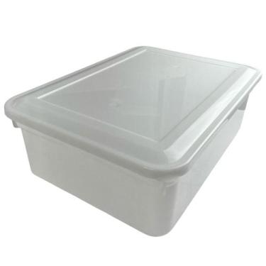 Imagem de CAIXA ORGANIZADORA 10L 27,8x12,2x38,7CM COM TAMPA BIOPRATIKA 0316 - PL