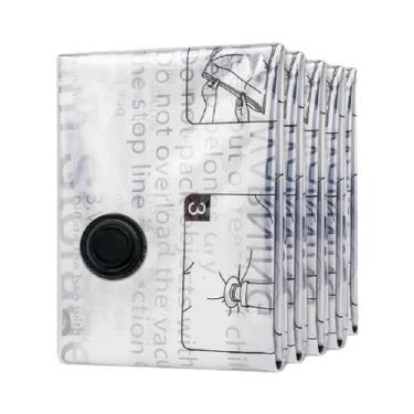 Imagem de 5PCS Sacos De Armazenamento a Vácuo Para Roupas, Cobertores, Edredons,