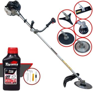 Imagem de Roçadeira Cg430b Anmax C/ Carretel + 4 Lâminas + óleo Toyama