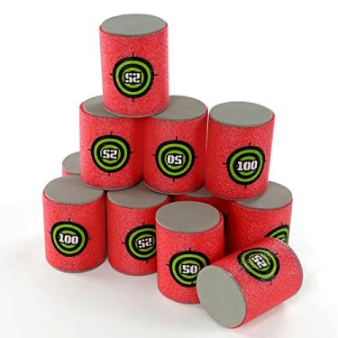 Imagem de TORMEN Latas De Espuma Macia, Alvos Bala, Dardos, Arma Brinquedo, Jogo Tiro Para Crianças, Presente (12 Peças)