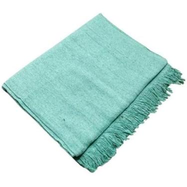 Imagem de Manta para Sofá Gigante 2,40x1,80m Casal Algodão Macio Decorativa(Azul)