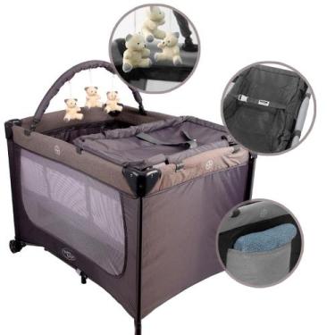 Imagem de Berço Portátil 2 Níveis de Altura 0 a 18kg Cinza - BabySyle, Cinza