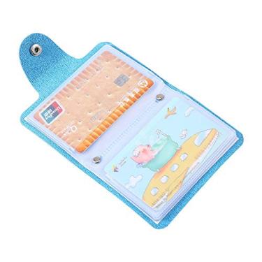 Imagem de Carteira de couro PU para cartões visita com múltiplos bolsos e compartimentos ecológica fecho metal fino ranhura raspa fechamento perfeito 24