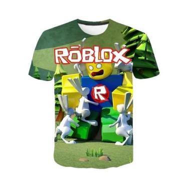 Imagem de Camiseta 3D Impressa Roblox Para Meninos, Manga Curta, Casual, Estilo 