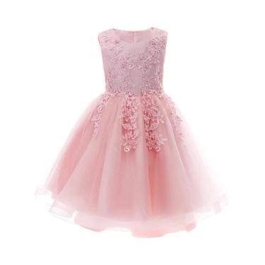 Imagem de Vestido Sem Mangas De Malha Para Meninas, Elegante Vestido De Festa De