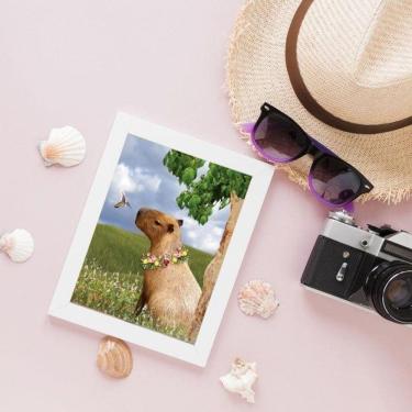 Imagem de Quadro Capivara 45x34cm - Vidro e Moldura Preta