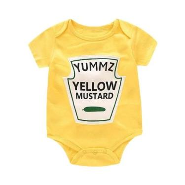 Imagem de Body De Verão Para Bebês Com Manga Curta E Estampa De Letras, Roupas P