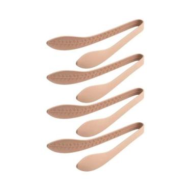Imagem de Pinças De Silicone Rosa Para Alimentos, 4 Peças, Antiderrapantes, Para