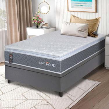 Imagem de Cama Box Baú Luanda Espuma D28 Solteiro 88x188 King House