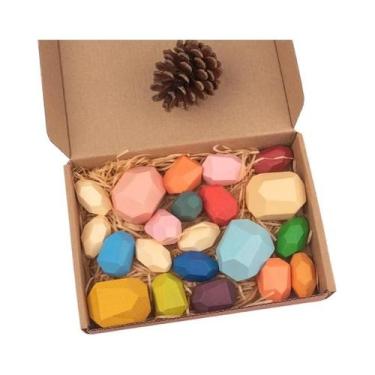 Imagem de Brinquedo Educativo Montessori De Madeira Para Crianças: Blocos Sensor