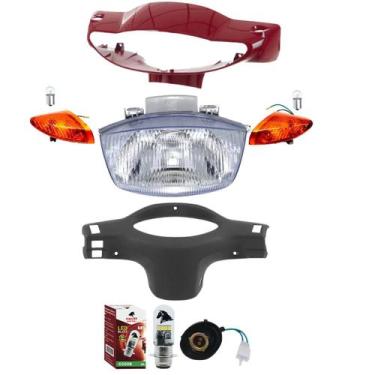 Imagem de Carenagem Farol Vermelha, Bloco, Pisca, Painel Biz 100 98.01 - DNSA