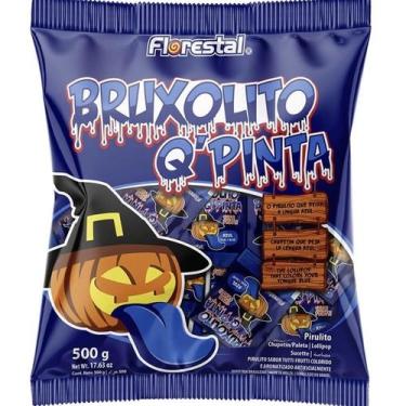 Imagem de Pirulito Halloween Pinta Língua Bruxolito Q Pinta C/ 50 unid 500g - Fl