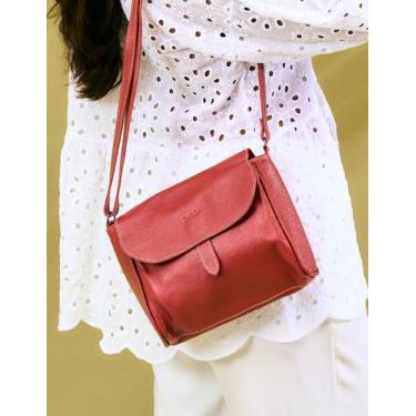 Imagem de Bolsa Tiracolo Couro - Daflon, Vermelho